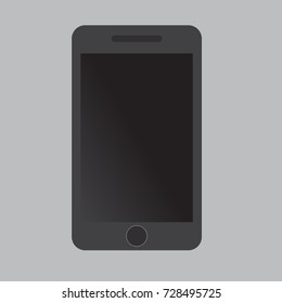  mobile phone, smartphone vector icon with dark screen