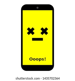 mobile phone smartphone virus infection spam, icon vector illustration material