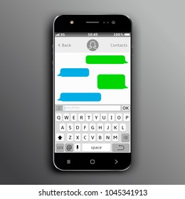 Mobile phone with sms chat