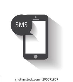 Mobile Phone Sms Chat Icon Vector Eps 10 