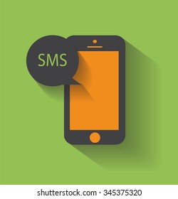 Mobile phone sms chat icon vector eps 10 