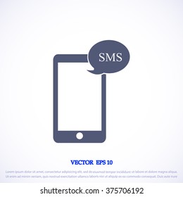 Mobile phone sms icon