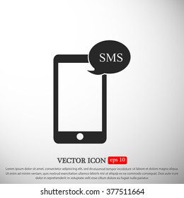 Mobile phone sms icon