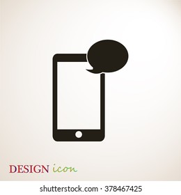 Mobile phone sms icon