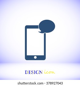 Mobile phone sms icon