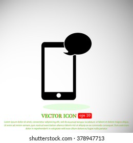 Mobile phone sms icon