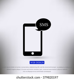 Mobile phone sms icon