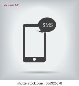 Mobile phone sms icon