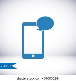 Mobile phone sms icon