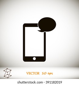 Mobile phone sms icon