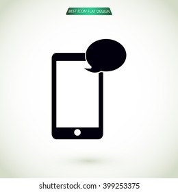 Mobile phone sms icon