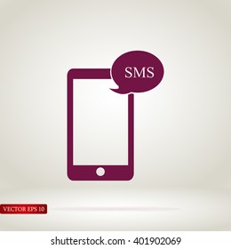 Mobile phone sms icon