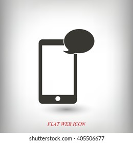Mobile phone sms icon