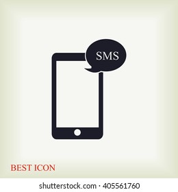 Mobile phone sms icon