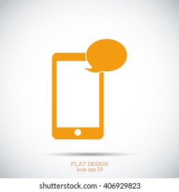 Mobile phone sms icon
