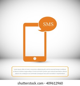 Mobile phone sms icon