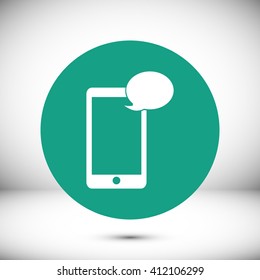 Mobile phone sms icon