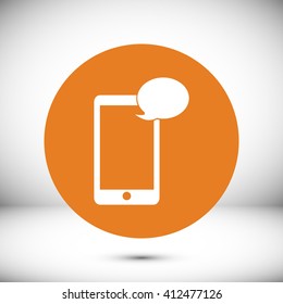 Mobile phone sms icon