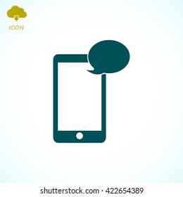 Mobile phone sms icon