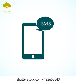 Mobile phone sms icon