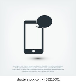 Mobile phone sms icon