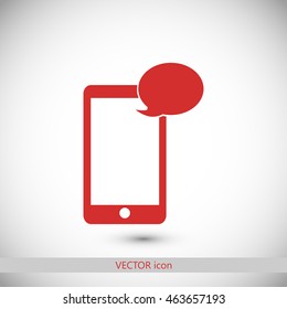 Mobile phone sms icon
