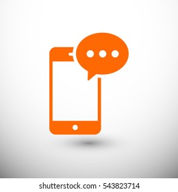 Mobile phone sms icon. One of set web icons
