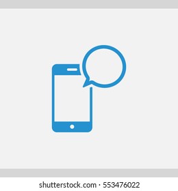 Mobile phone sms icon. One of set web icons