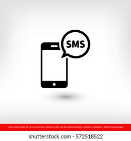 Mobile Phone Sms Icon. One Of Set Web Icons