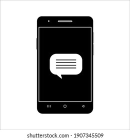 Mobile Phone Sms Icon Vector Isolated On White Background