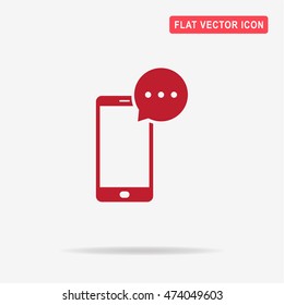 Mobile phone sms icon. Vector concept illustration for design.