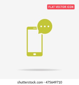 Mobile phone sms icon. Vector concept illustration for design.