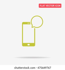 Mobile phone sms icon. Vector concept illustration for design.