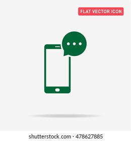 Mobile phone sms icon. Vector concept illustration for design.