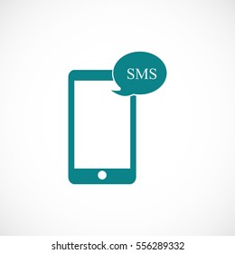 Mobile phone sms icon, vector best flat icon, EPS