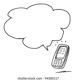 Mobile phone speaking something