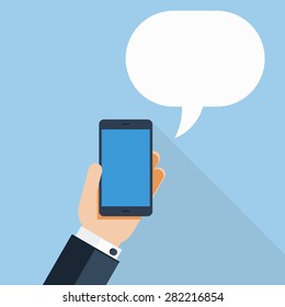 Mobile Phone with Speech Bubble