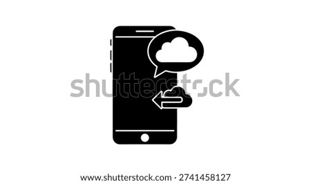 Mobile phone with speech bubble icon