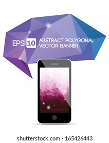 Mobile phone and speech bubbles infographics
