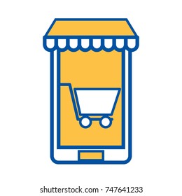 mobile phone store commerce online digital concept