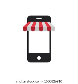 Mobile phone. Mobile store concept. Vector illustration.