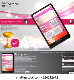 Mobile phone store editable website template