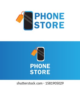 Mobile phone store logo set template. Perfect for your business design. Vector Illustration - Vector