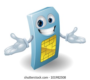 A Mobile Phone Subscriber Identity Module Card Mascot