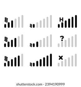 Icono del sistema de teléfono móvil. Icono de red móvil. Ilustración del vector