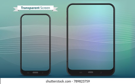 Mobile Phone and Tablet Computer with Transparent Screens