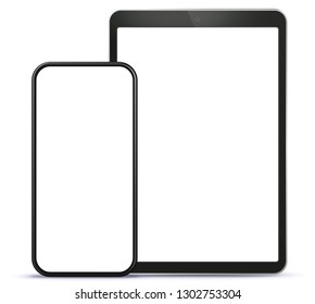 Mobile Phone and Tablet Computer Vector Illustration 