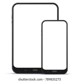 Mobile Phone and Tablet Computer Vector Illustration