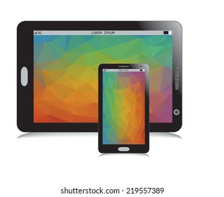 Mobile phone and tablet. EPS10 vector illustration