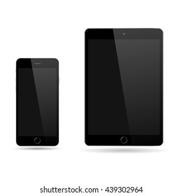 Mobile phone and tablet PC pack vector illustration